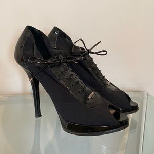 Christian Dior peeptoe booties, size 37